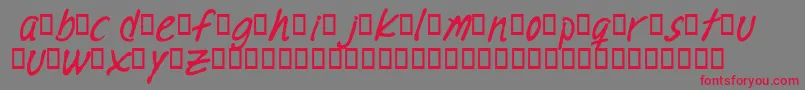 MementomoriRegular Font – Red Fonts on Gray Background