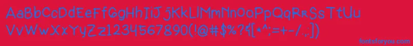 フォントRenemma – 赤い背景に青い文字