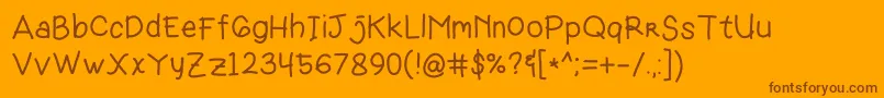 Шрифт Renemma – коричневые шрифты на оранжевом фоне