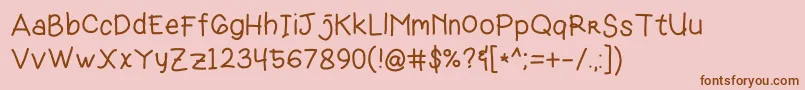 Renemma Font – Brown Fonts on Pink Background
