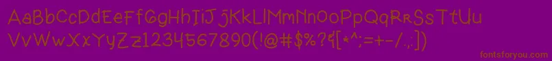 Renemma-fontti – ruskeat fontit violetilla taustalla