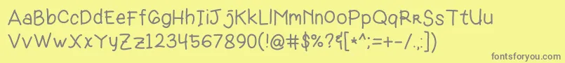 Czcionka Renemma – szare czcionki na żółtym tle