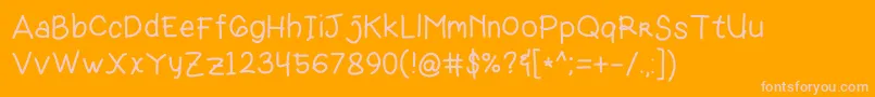 Renemma Font – Pink Fonts on Orange Background