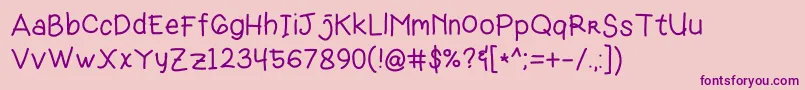 Renemma Font – Purple Fonts on Pink Background