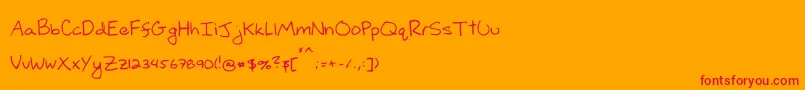 Draftblake Font – Red Fonts on Orange Background