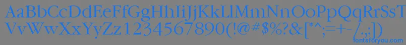 Ft76 Font – Blue Fonts on Gray Background