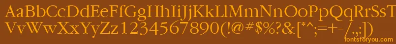 Ft76 Font – Orange Fonts on Brown Background