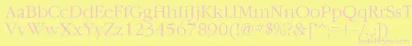 Ft76 Font – Pink Fonts on Yellow Background