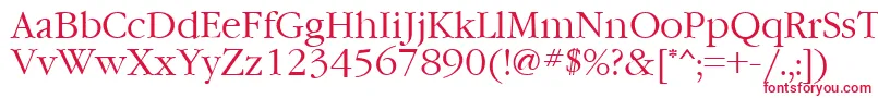 フォントFt76 – 白い背景に赤い文字
