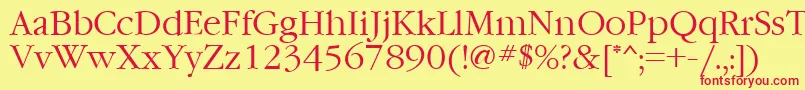 Ft76 Font – Red Fonts on Yellow Background