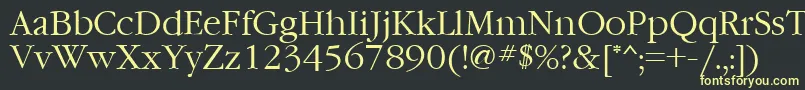 フォントFt76 – 黒い背景に黄色の文字
