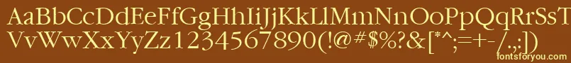 Ft76 Font – Yellow Fonts on Brown Background