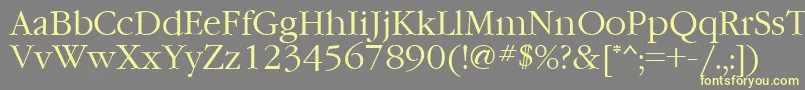 Ft76 Font – Yellow Fonts on Gray Background