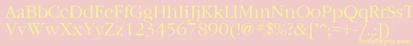 Ft76 Font – Yellow Fonts on Pink Background