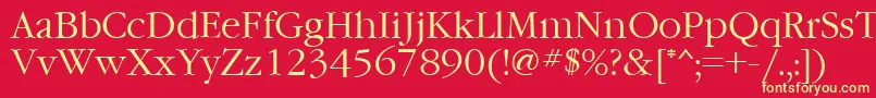 Ft76 Font – Yellow Fonts on Red Background