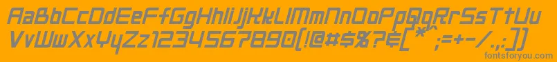 NeoGenItalic Font – Gray Fonts on Orange Background