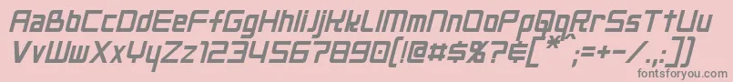 NeoGenItalic Font – Gray Fonts on Pink Background