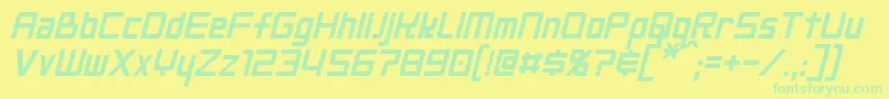 Шрифт NeoGenItalic – зелёные шрифты на жёлтом фоне