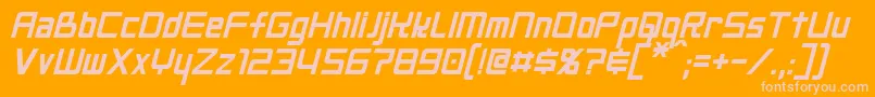 NeoGenItalic Font – Pink Fonts on Orange Background