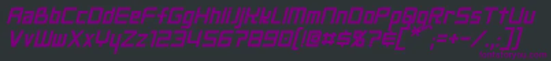 NeoGenItalic Font – Purple Fonts on Black Background