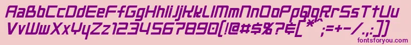NeoGenItalic Font – Purple Fonts on Pink Background