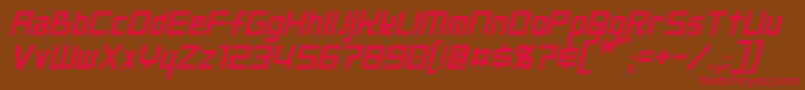NeoGenItalic Font – Red Fonts on Brown Background