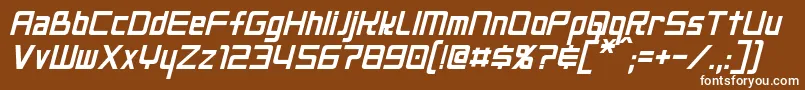 NeoGenItalic Font – White Fonts on Brown Background
