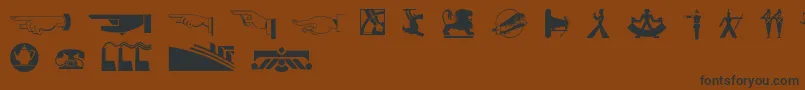 Decodingbatsnf Font – Black Fonts on Brown Background