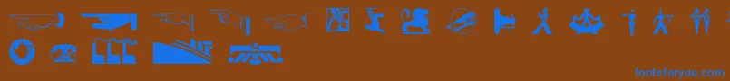 Decodingbatsnf Font – Blue Fonts on Brown Background