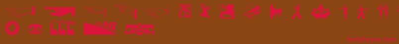 More about Decodingbatsnf Font Decodingbatsnf Font – Red Fonts on Brown Background