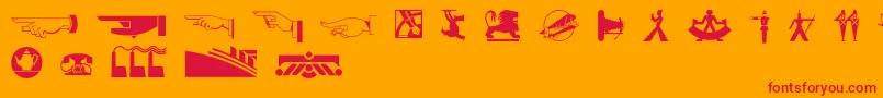 Decodingbatsnf Font – Red Fonts on Orange Background