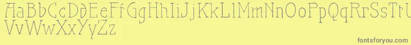 Maiersnr21proLight Font – Gray Fonts on Yellow Background