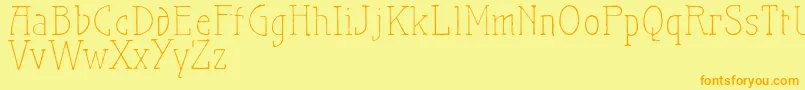 Maiersnr21proLight Font – Orange Fonts on Yellow Background