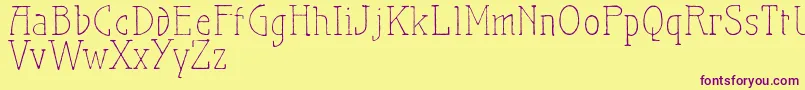 Maiersnr21proLight Font – Purple Fonts on Yellow Background