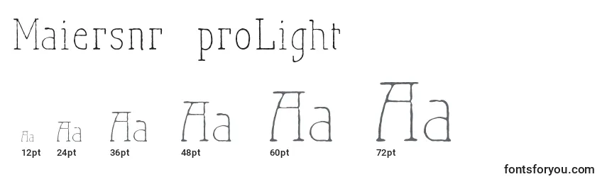 Maiersnr21proLight Font Sizes