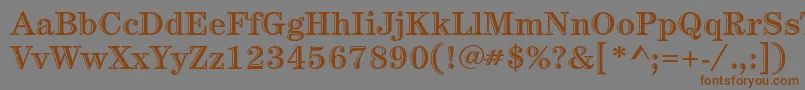 CenturystdHandtooledbold Font – Brown Fonts on Gray Background