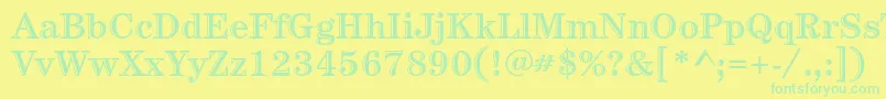 CenturystdHandtooledbold Font – Green Fonts on Yellow Background