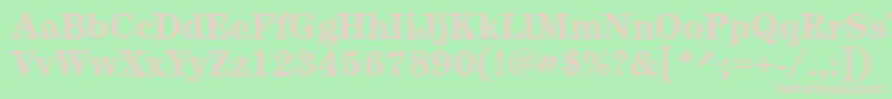 CenturystdHandtooledbold Font – Pink Fonts on Green Background