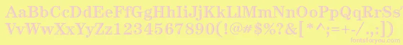 CenturystdHandtooledbold Font – Pink Fonts on Yellow Background