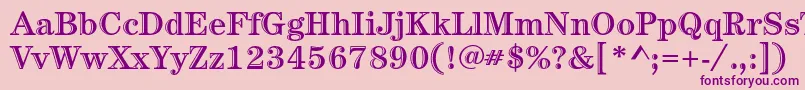 CenturystdHandtooledbold Font – Purple Fonts on Pink Background