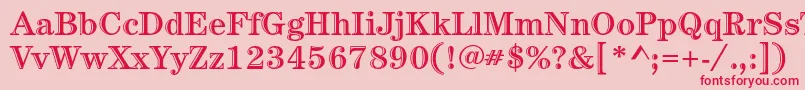 CenturystdHandtooledbold Font – Red Fonts on Pink Background