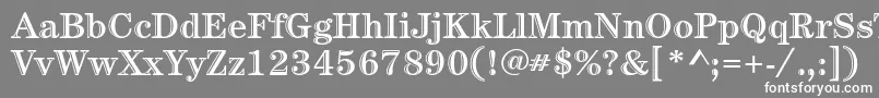 フォントCenturystdHandtooledbold – 灰色の背景に白い文字