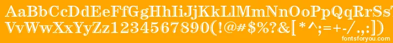 Шрифт CenturystdHandtooledbold – белые шрифты на оранжевом фоне