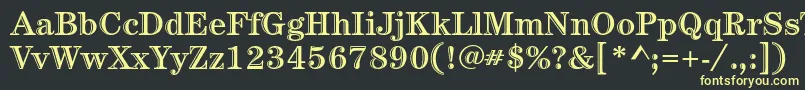 フォントCenturystdHandtooledbold – 黒い背景に黄色の文字