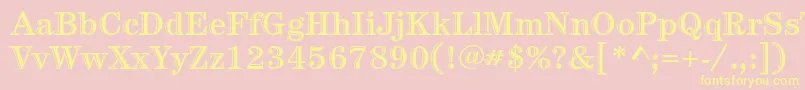 CenturystdHandtooledbold Font – Yellow Fonts on Pink Background