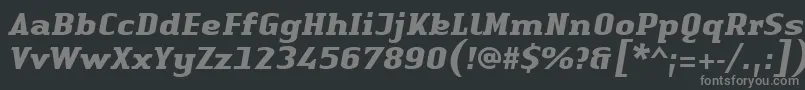 fuente LinotypeAuthenticSerifBolditalic – Fuentes Grises Sobre Fondo Negro