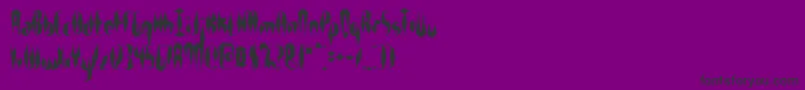 QuillExperimentalSBrk Font – Black Fonts on Purple Background