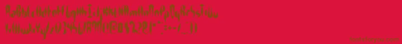 Шрифт QuillExperimentalSBrk – коричневые шрифты на красном фоне
