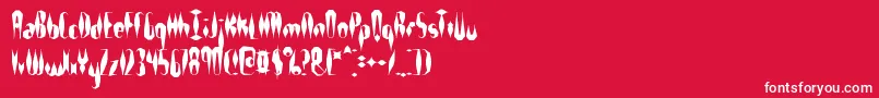 QuillExperimentalSBrk Font – White Fonts on Red Background