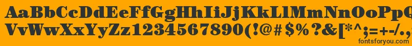 ItcCenturyLtUltra Font – Black Fonts on Orange Background